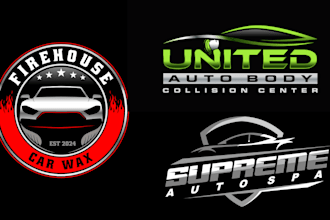design auto car racing, mascot, auto detailing, and auto repair logo