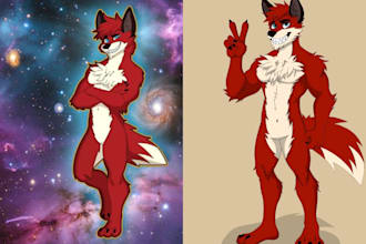 create custom furry avatar vrchat avatar fursona vrc avatar 3d model