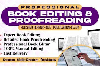 professionally proofread and adit your book or ebook