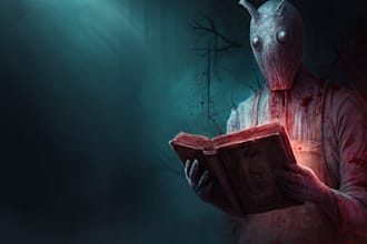 make a fantasy horror character art with amazing quality