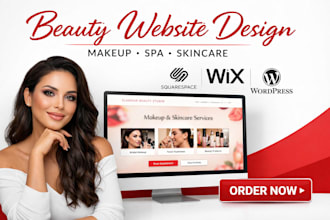 squarespace makeup artist website design redesign beauty spa skincare website