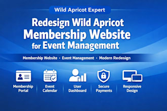 redesign wild apricot membership for event management