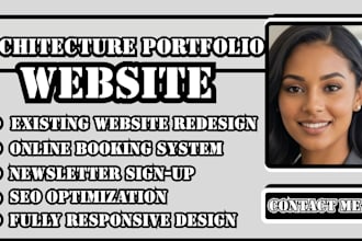 architecture portfolio website, architect website design, interior design