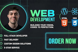 your custom website as a fullstack developer, frontend developer