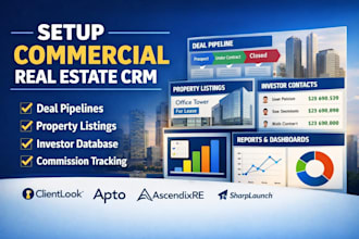 setup commercial real estate clientlook apto ascendixre sharplaunch 4degrees crm
