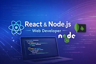 responsive react  node js website development for businesses