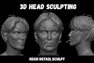 do custom 3d head, 3d face model, 3d bust, 3d print 3d sculpture figurine
