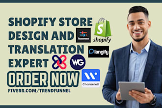 setup shopify store translation transtore transcy weglot langwill tlab langify