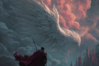 draw fantasy book cover, illustration