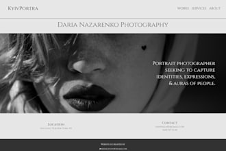 develop a responsive front end website or landing page
