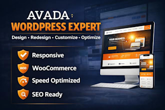 design or redesign your wordpress website using avada theme