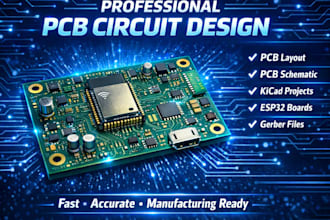 design pcb circuit, pcb design, pcb schematic fabrication bom and gerber