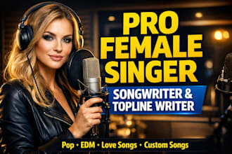 be your female singer songwriter and custom pop edm love song creator