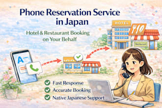 call japanese restaurants or hotels and make reservations