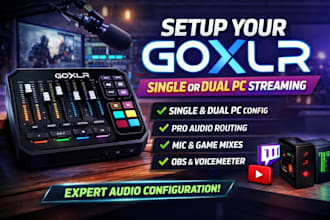 setup tc helicon goxlr mini for dual PC streaming recording