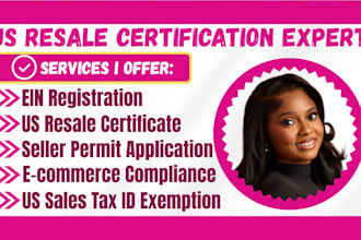 resale certification, seller permit, ein registration, US sales tax id exemption