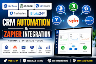do liondesk jobber automation yetiforce freshsales bitrix24 zapier integration