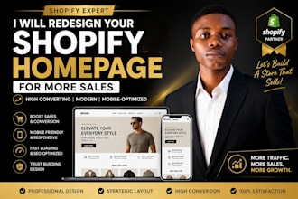 redesign your shopify homepage for more sales