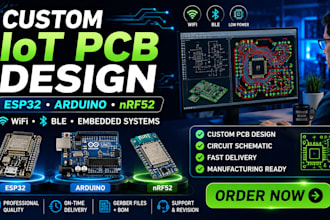 design esp32, arduino, and nrf52 iot low power pcb schematic and layout wifi ble