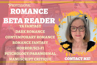 be your beta reader for ya beta reader fantacy, romance story thriller, critique