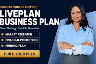 create a liveplan business plan with financial projections for funding