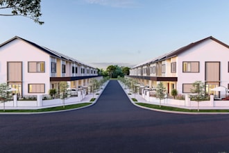 develop real estate property,modern residential neighborhood,site plan rendering