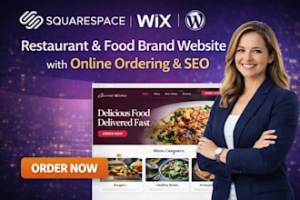 squarespace restaurant menu food brand packaged food website online ordering SEO