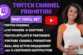 do organic twitch kick live stream promotion to hit affiliate and partner