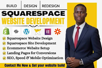 build squarespace website design redesign SEO landing page ecomerce development
