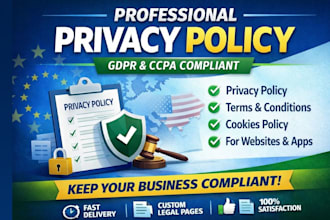 create a compliant privacy policy for your website or app