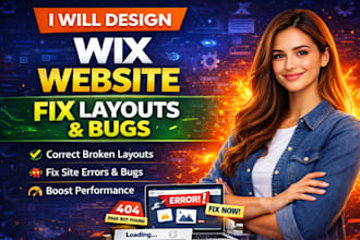 design wix website correct broken layouts fix bugs on your wix website