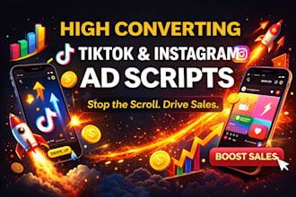write scroll stopping tiktok or instagram ad script