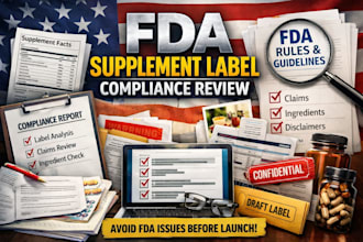 review your fda dietary supplement label for compliance
