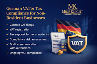 provide german tax filing, vat services and compliance for non resident business