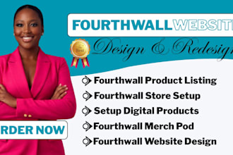 build fourthwall website design, fourthwall pod merch store, product listing