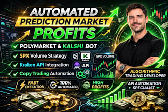 polymarket, kalshi copy trading bot with volume spx strategy and kraken API