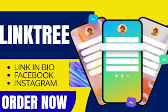setup linktree, stan store, beacons, taplink, link in bio, for social media