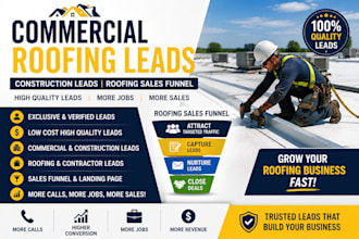 generate commercial roofing leads, construction leads, roofing sales funnel