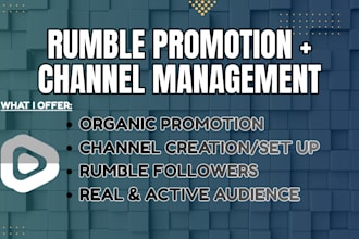 do rumble video promotion, rumble channel promotion
