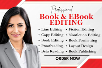 edit, format and design ebook, paperback and book cover