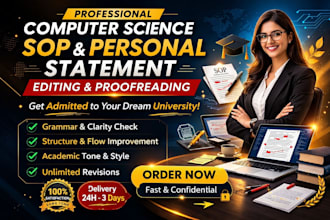 proofread and edit computer science sop personal statement university admission