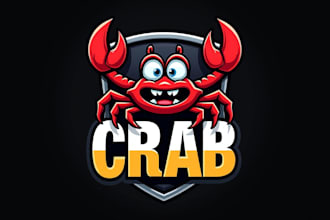 make a unique crab logo with unlimited revisions