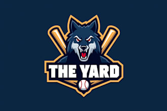 do high quality yard wolf logo for your business