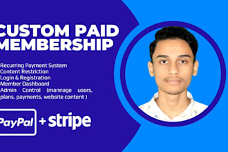 build a custom subscription based membership web application