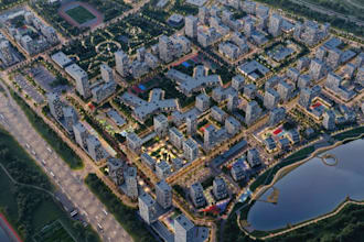 remodel landscape layout render,master plan, buildings aerial views,3d exterior