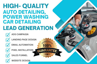 generate auto detailing leads car wash auto repair  build car detailing website