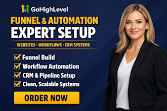 be ghl gohighlevel expert to setup highlevel website, funnel workflow automation