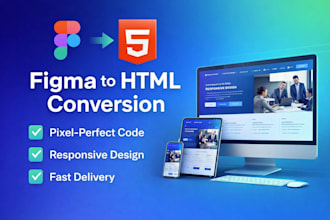 convert figma design to responsive HTML CSS website
