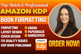 format your KDP book, kindle and paperback and design a professional book layout