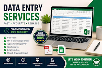 do fast and accurate data entry in excel or google sheets